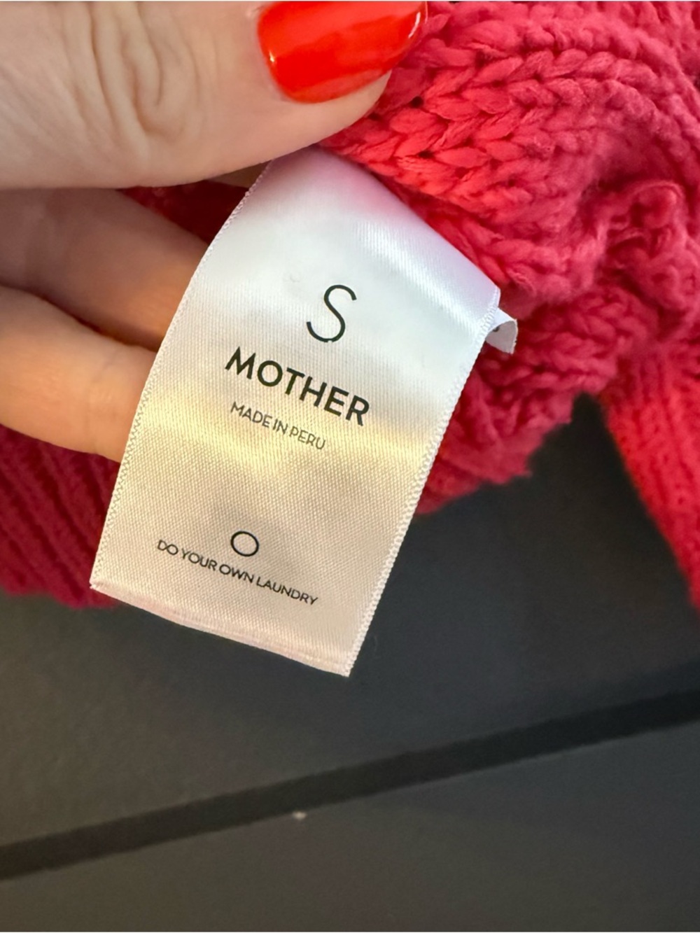 MOTHER • the jumper cable knit sweater - misfit - small red - Picture 9 of 12